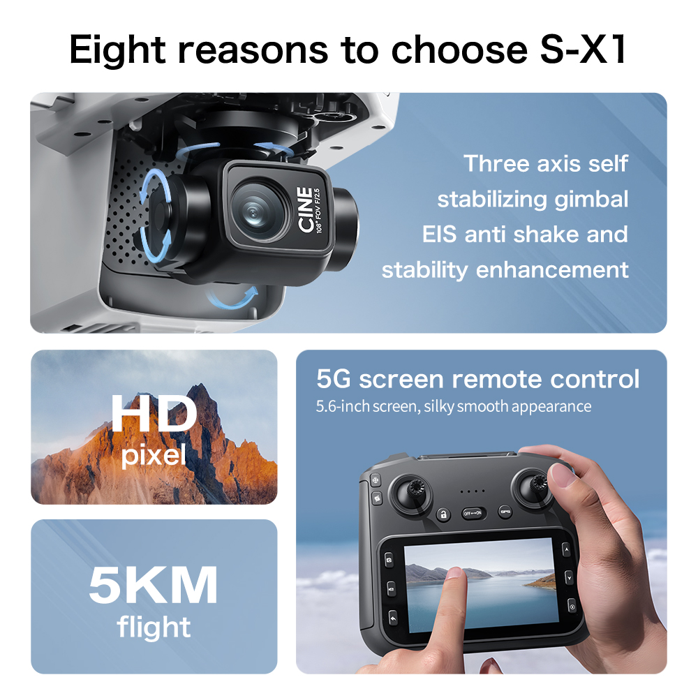 Original S-X1 GPS Foldable RC  - Drone Mapping ulasan dan harga
