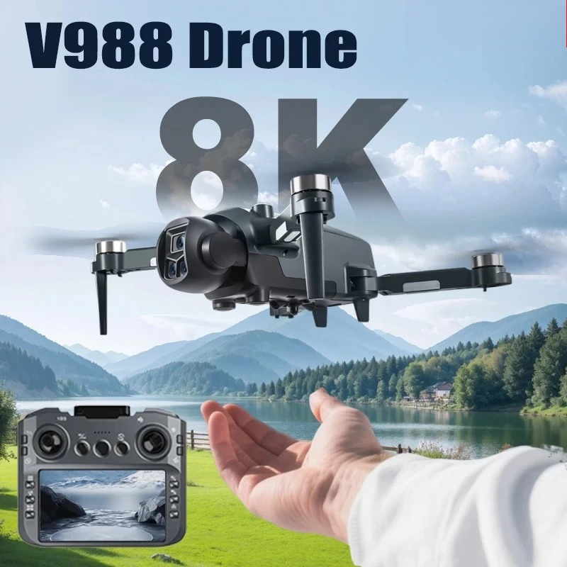 Original V988 Drone 8K HD Dual - Drone Thermal Imaging ulasan dan harga